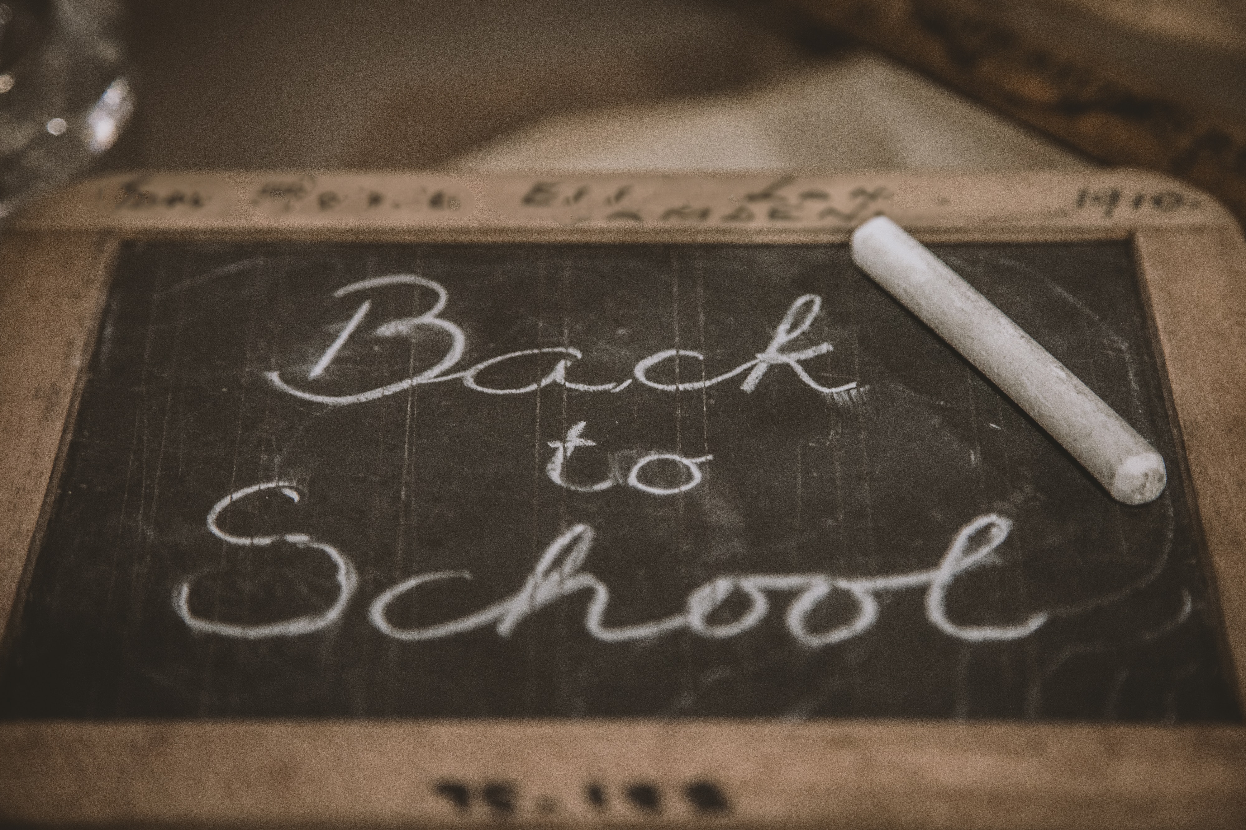 Back to School written on a blackboard